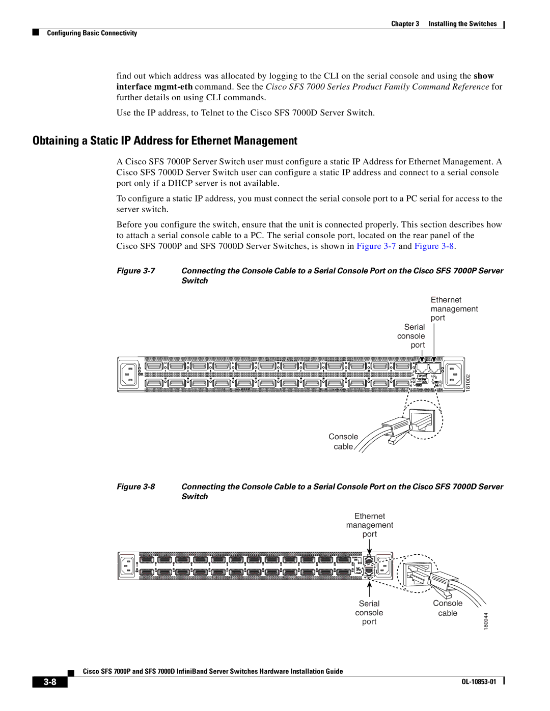 Cisco Systems SFS 7000P, SFS 7000D manual Obtaining a Static IP Address for Ethernet Management 