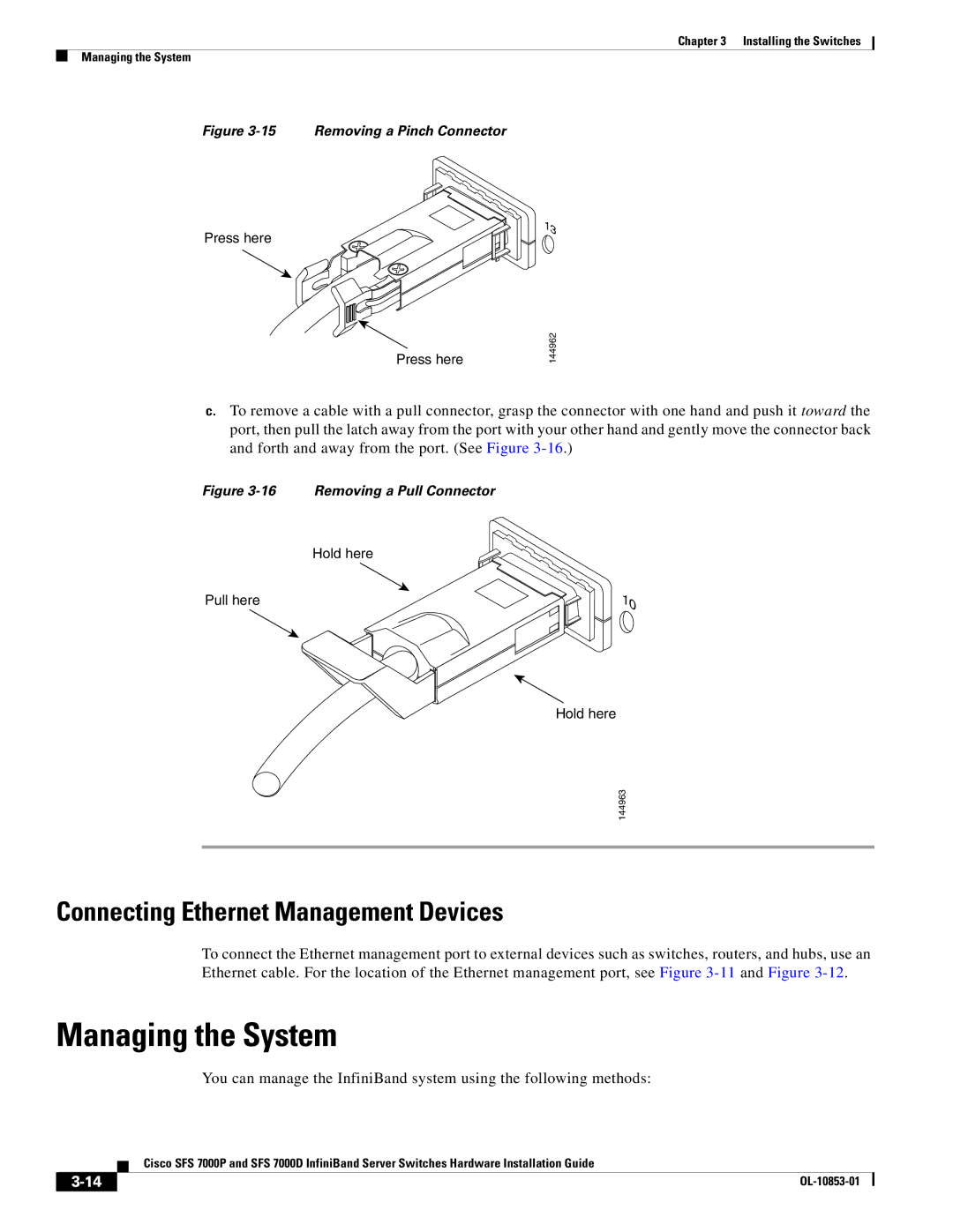 Cisco Systems SFS 7000P, SFS 7000D manual Managing the System, Connecting Ethernet Management Devices 