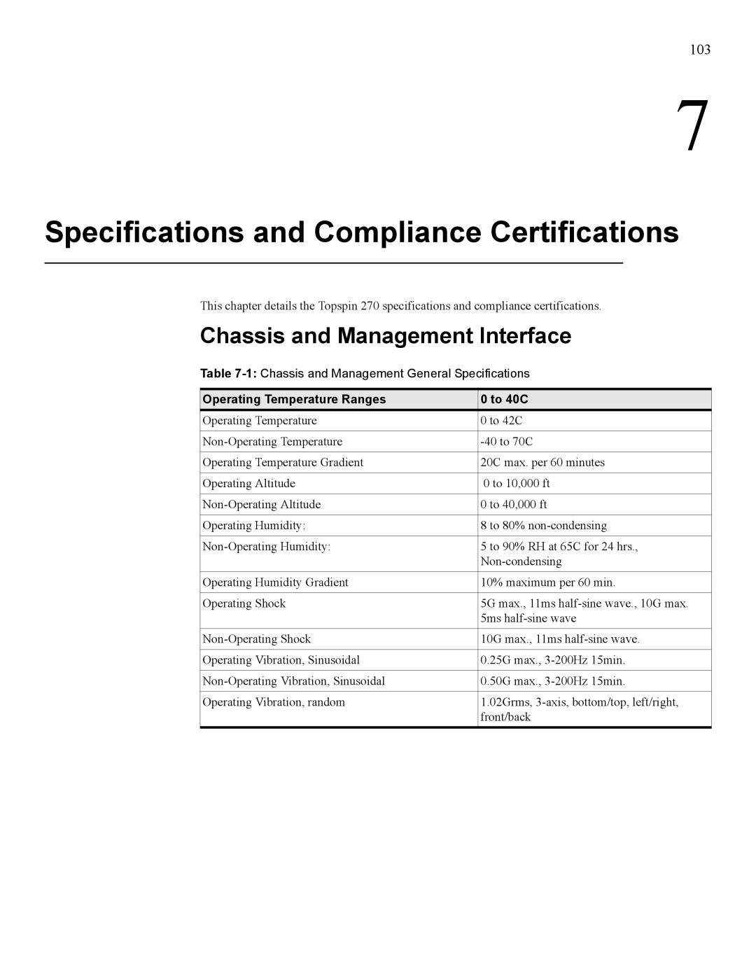 Cisco Systems SFS 7008 manual Specifications and Compliance Certifications, Chassis and Management Interface 