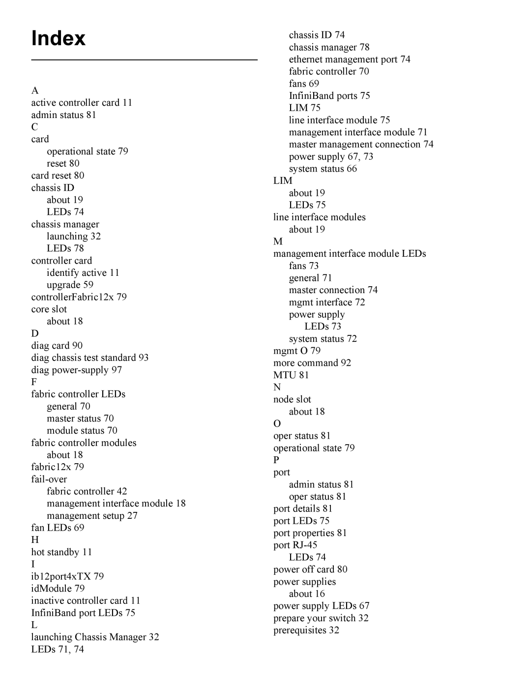 Cisco Systems SFS 7008 manual Index 