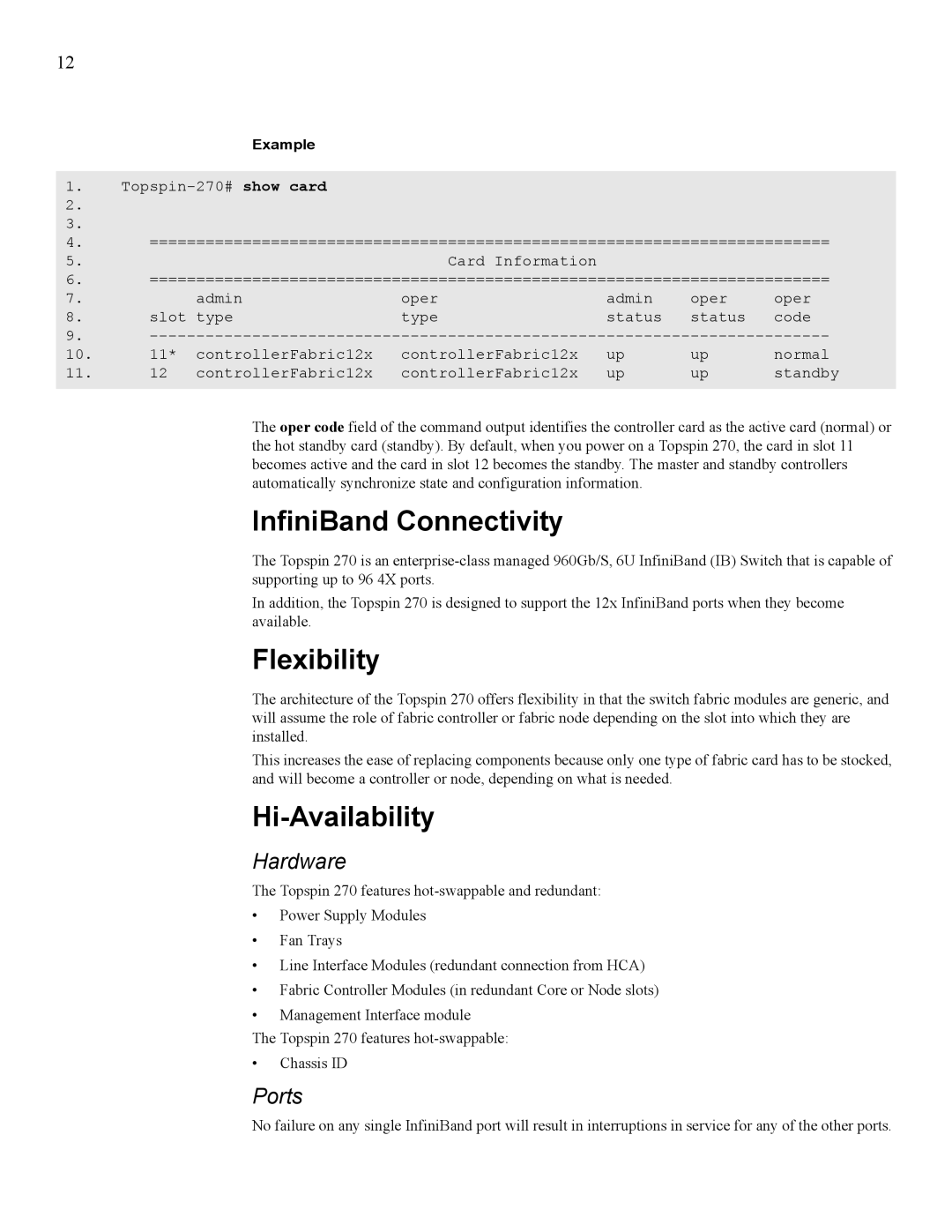 Cisco Systems SFS 7008 manual InfiniBand Connectivity, Flexibility, Hi-Availability, Hardware, Ports 