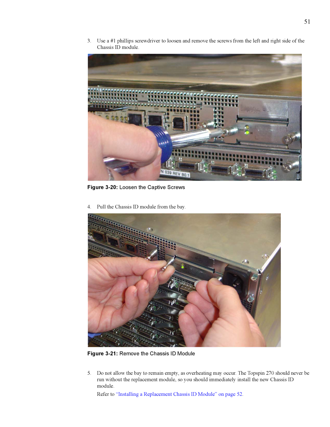 Cisco Systems SFS 7008 manual 20Loosen the Captive Screws 