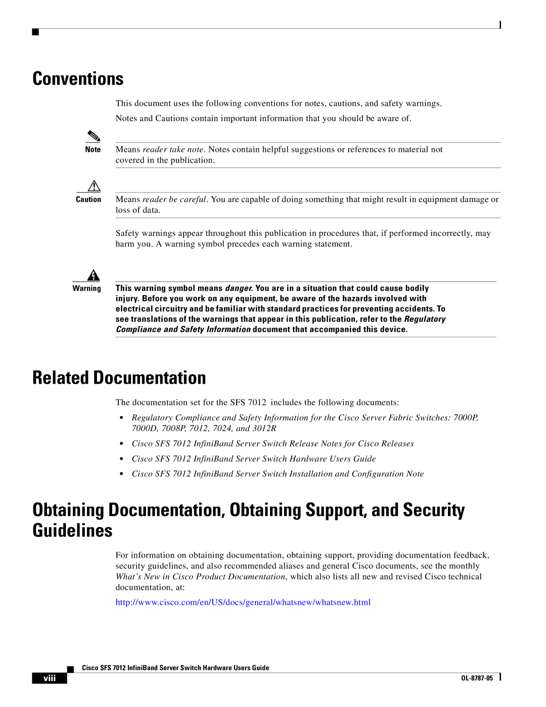 Cisco Systems SFS 7012 manual Conventions 