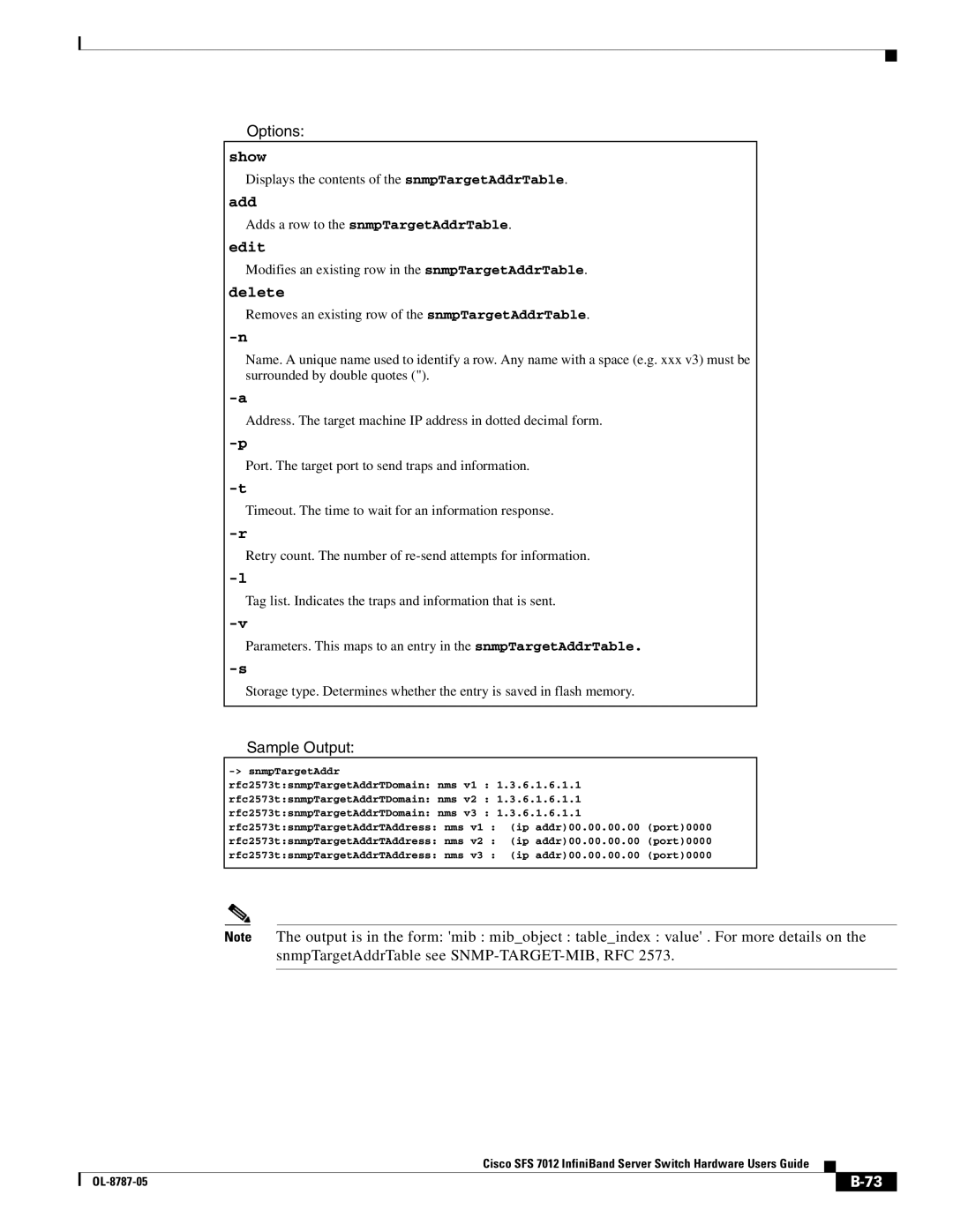 Cisco Systems SFS 7012 manual Show, Add, Edit, Delete 