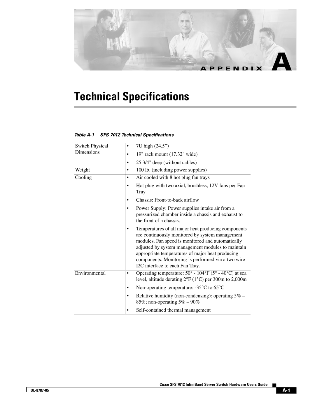 Cisco Systems SFS 7012 manual Technical Specifications 