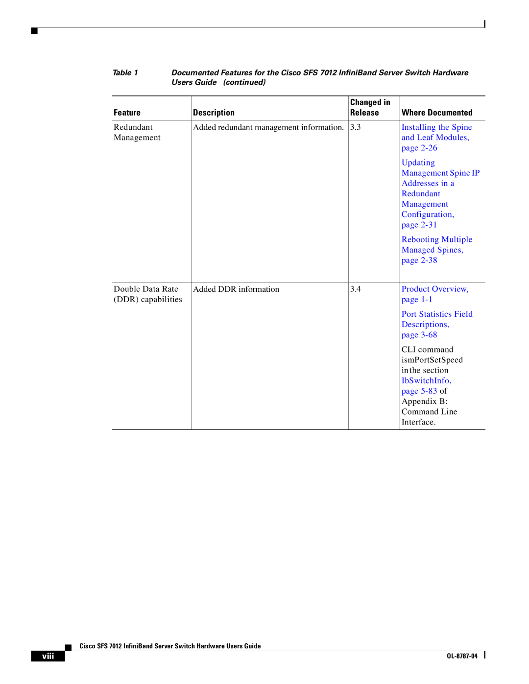 Cisco Systems SFS 7012 manual Viii 