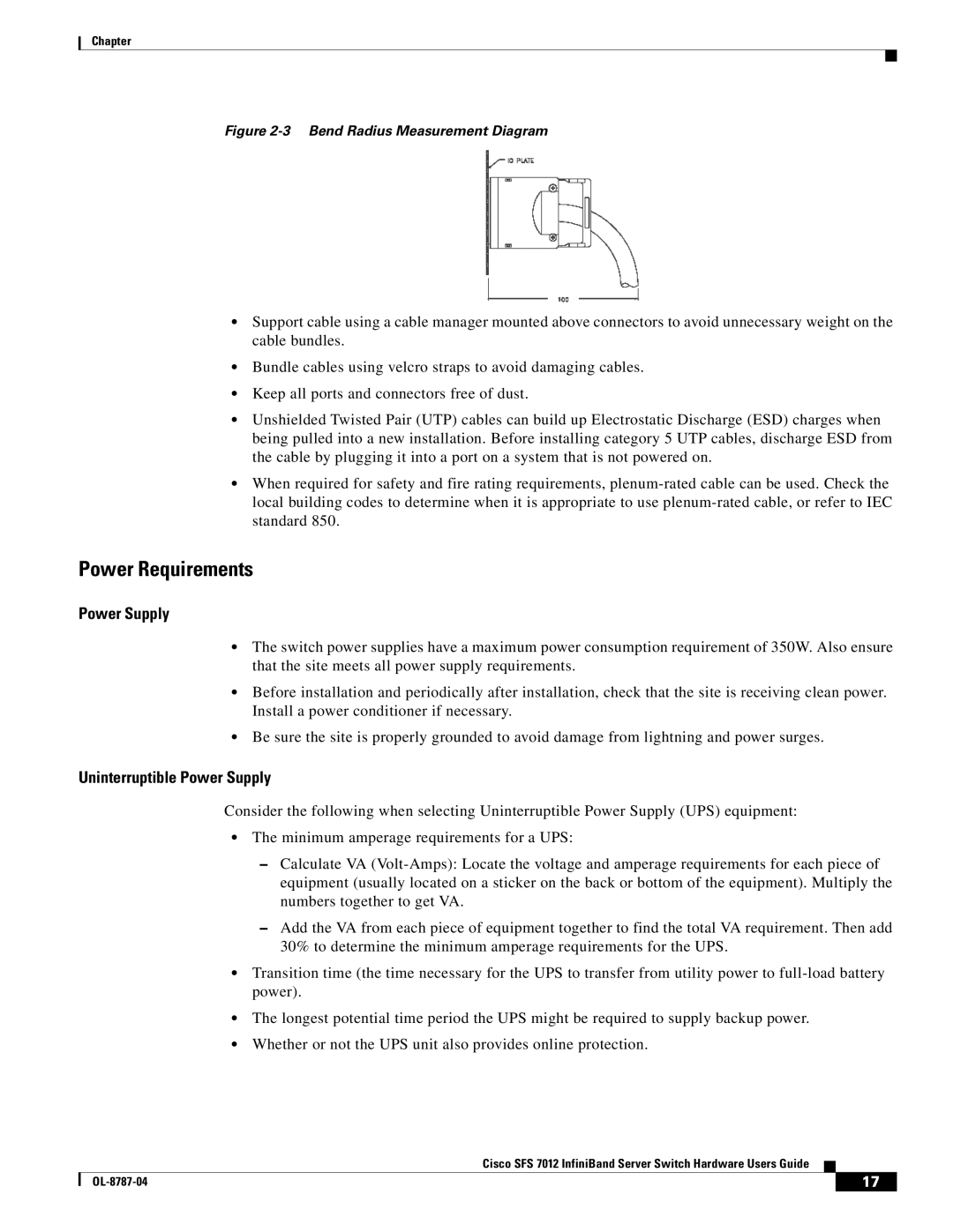 Cisco Systems SFS 7012 manual Power Requirements, Uninterruptible Power Supply 