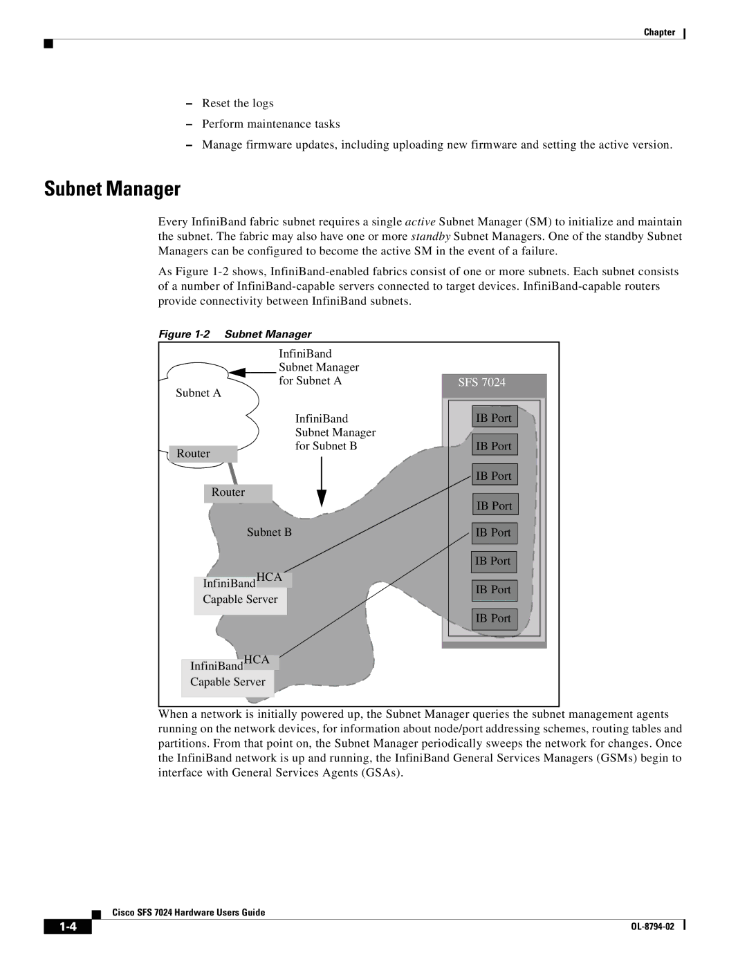 Cisco Systems SFS 7024 manual Subnet Manager, Sfs 