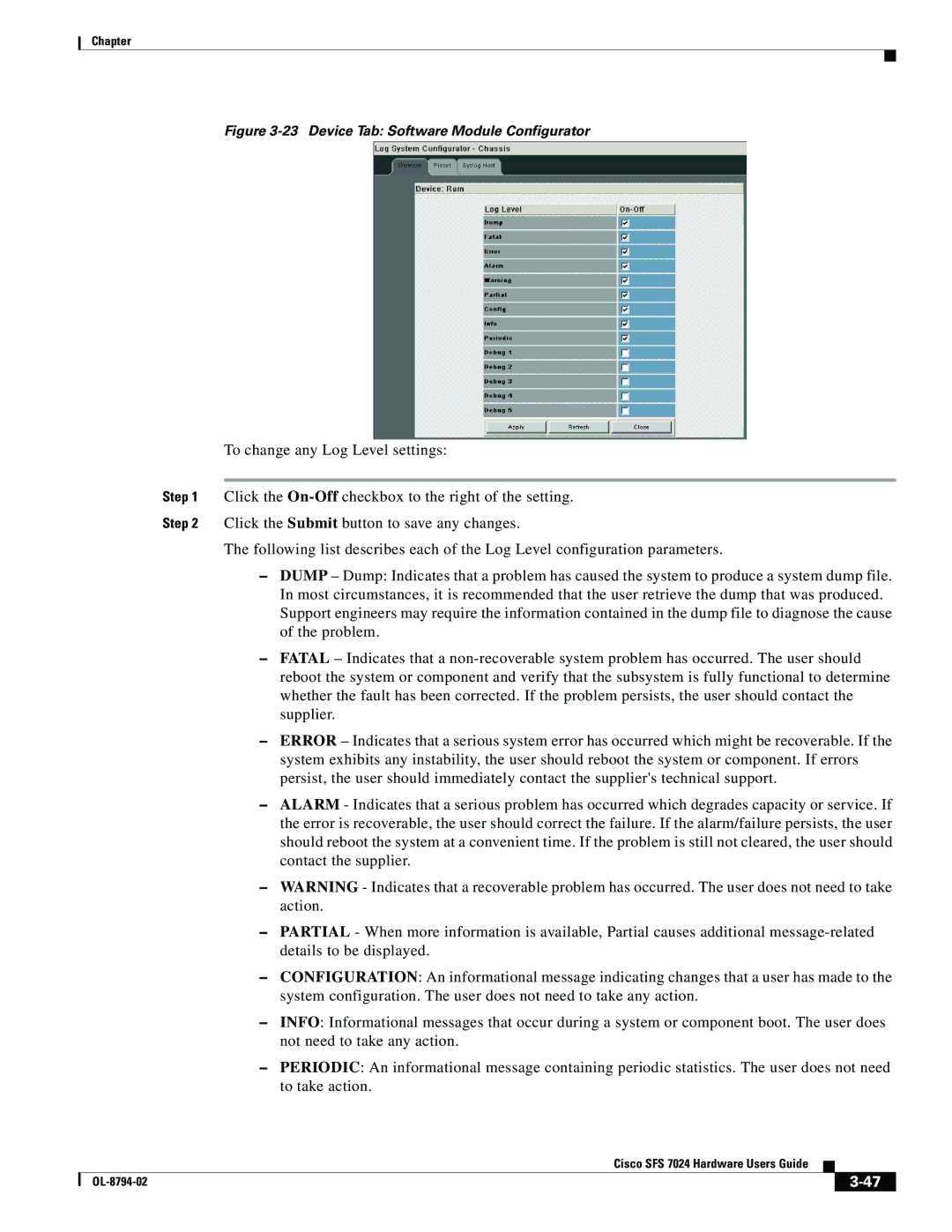 Cisco Systems SFS 7024 manual Device Tab Software Module Configurator 