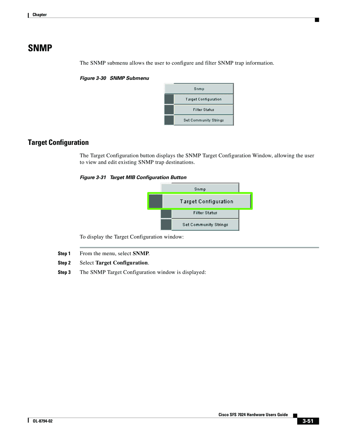 Cisco Systems SFS 7024 manual Select Target Configuration 