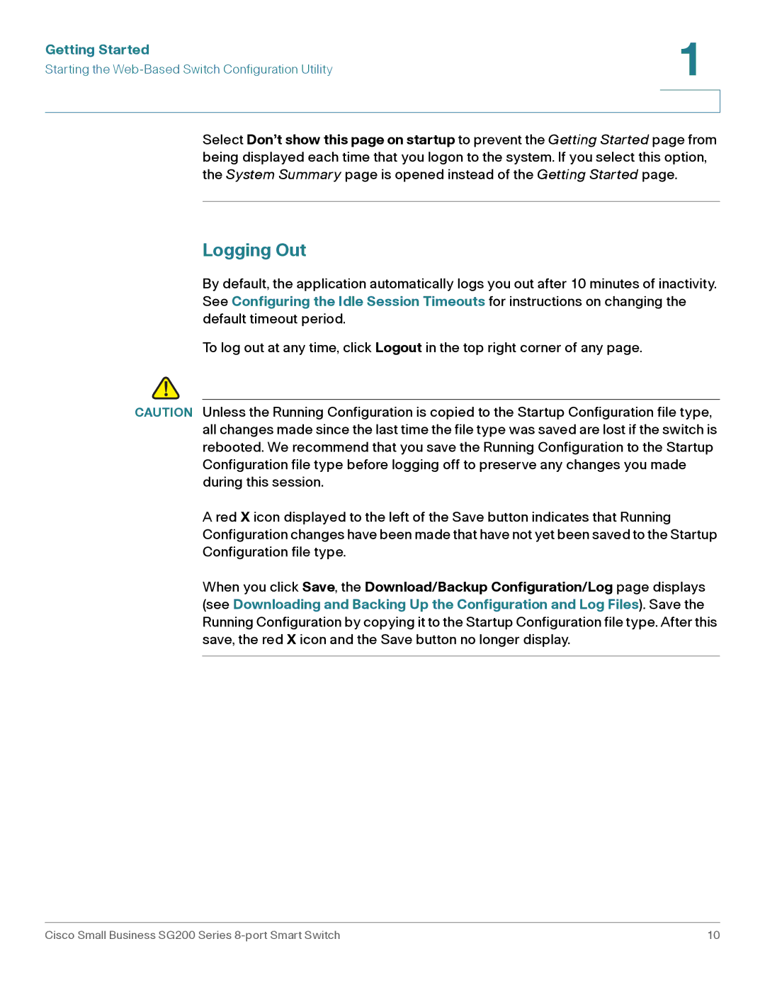 Cisco Systems SLM2008PTNA manual Logging Out 