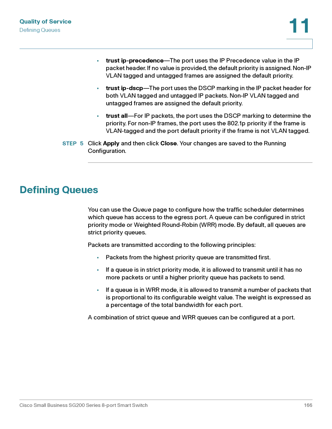 Cisco Systems SLM2008PTNA manual Defining Queues 