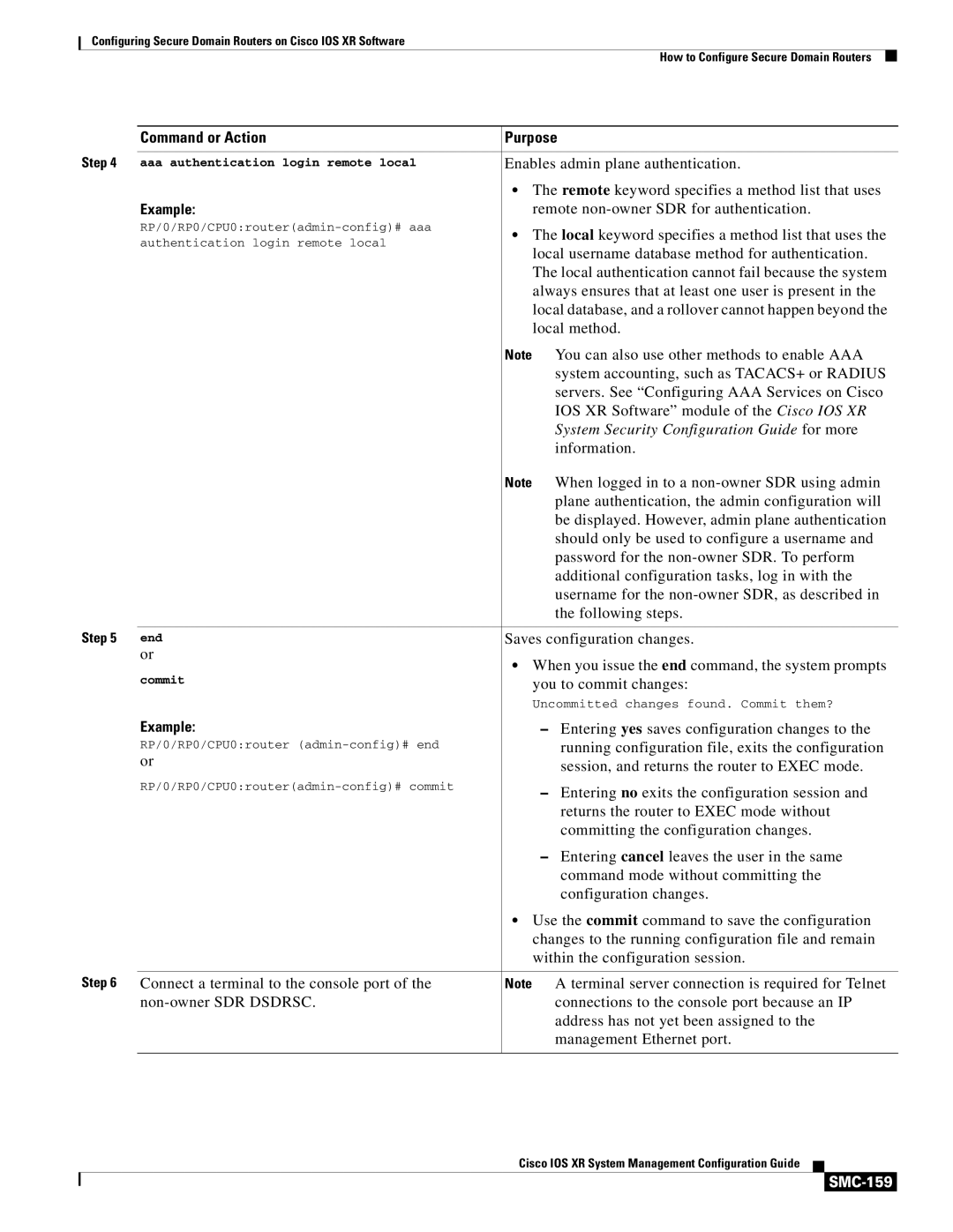 Cisco Systems SMC-127 manual System Security Configuration Guide for more, SMC-159 