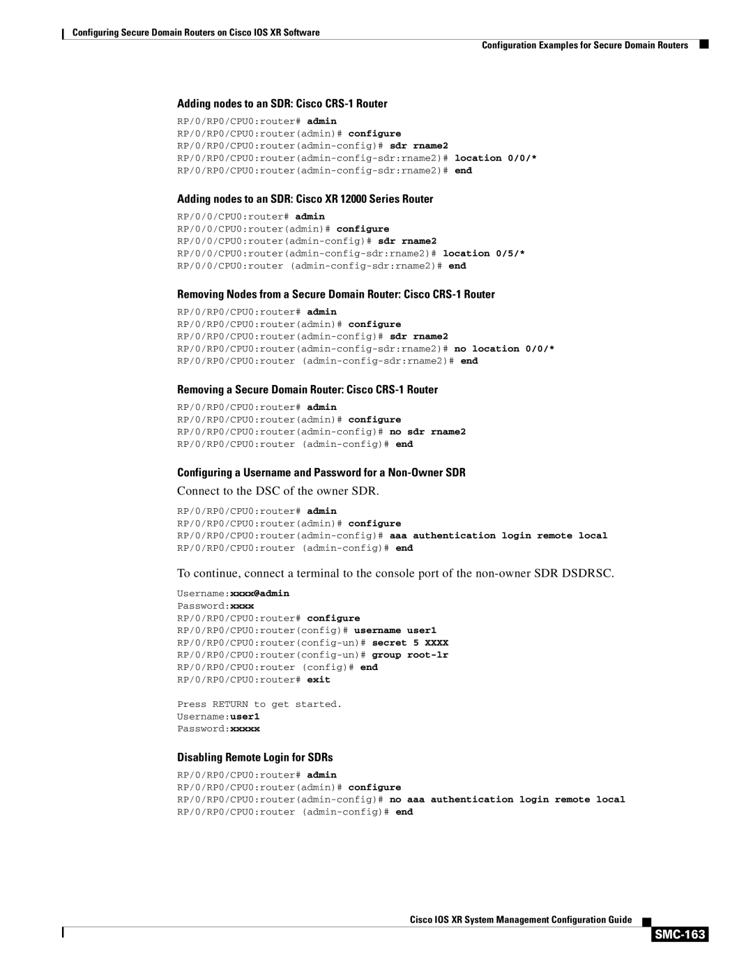 Cisco Systems SMC-127 manual SMC-163 