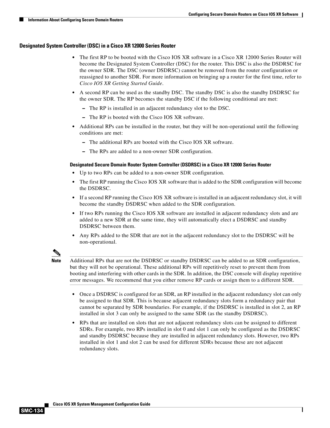 Cisco Systems SMC-127 manual SMC-134 