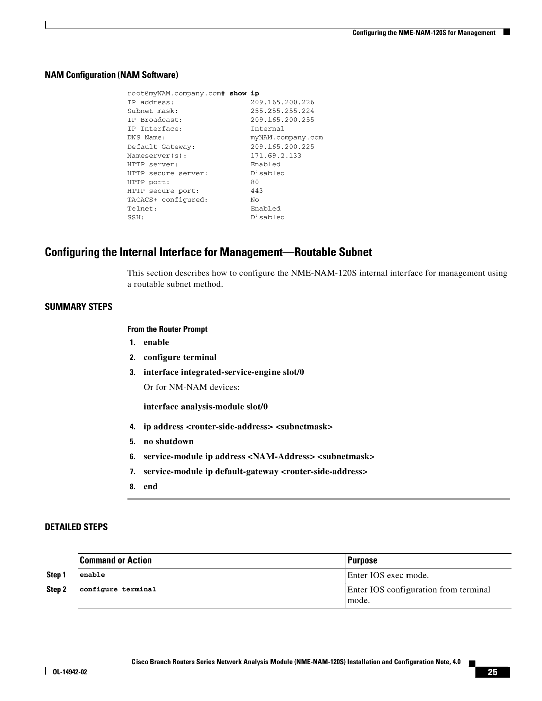 Cisco Systems SMNMADPTR manual NAM Configuration NAM Software 