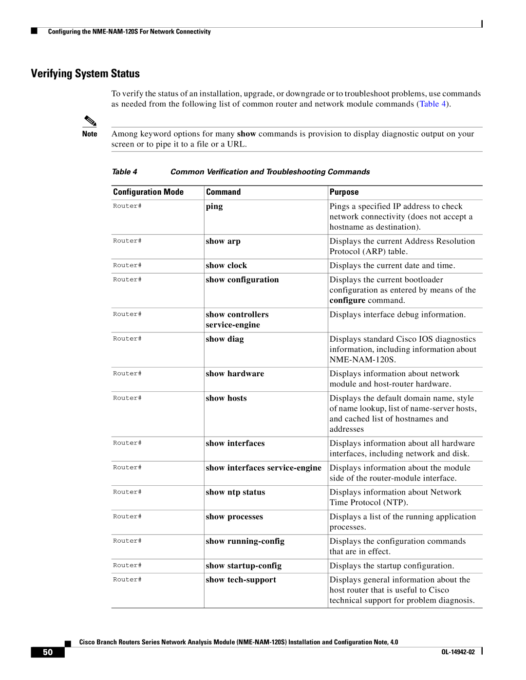 Cisco Systems SMNMADPTR manual Verifying System Status 