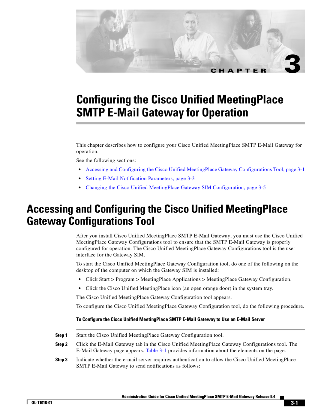 Cisco Systems manual Configuring the Cisco Unified MeetingPlace, SMTP E-Mail Gateway for Operation, C H A P T E R 