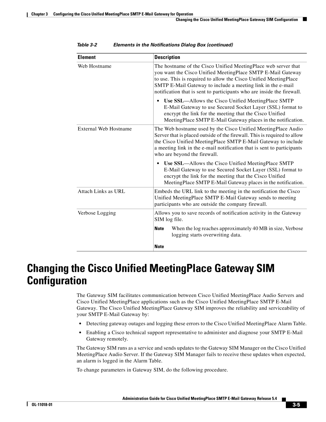 Cisco Systems SMTP manual Element Description 