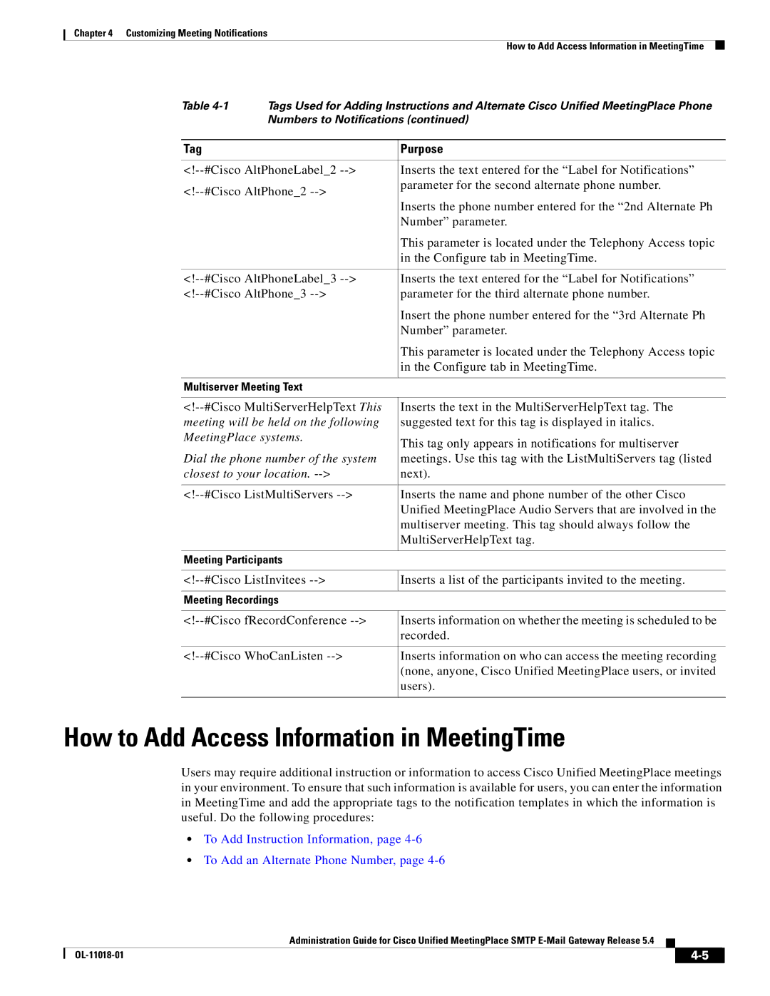 Cisco Systems SMTP manual How to Add Access Information in MeetingTime, Closest to your location 