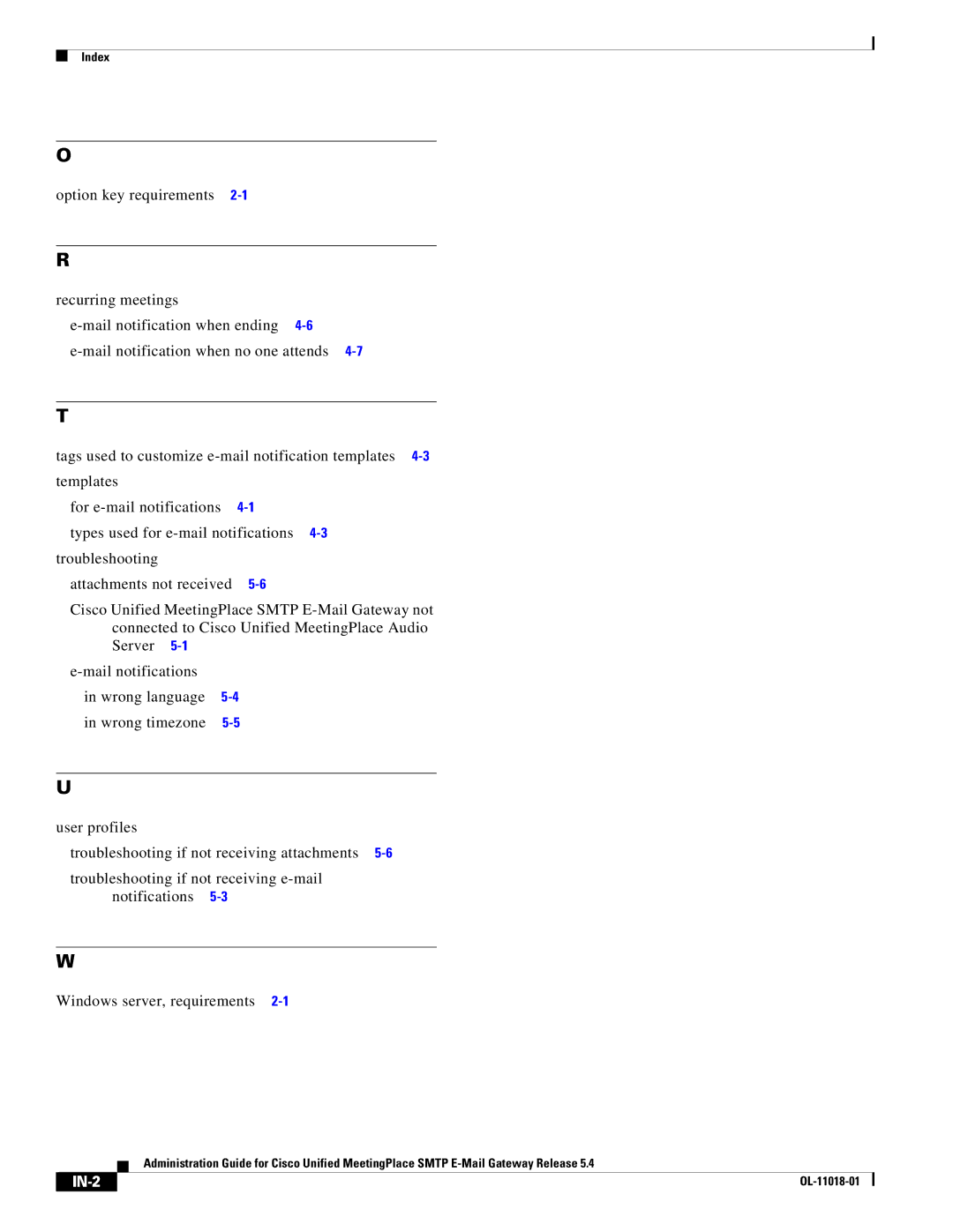 Cisco Systems SMTP manual IN-2 