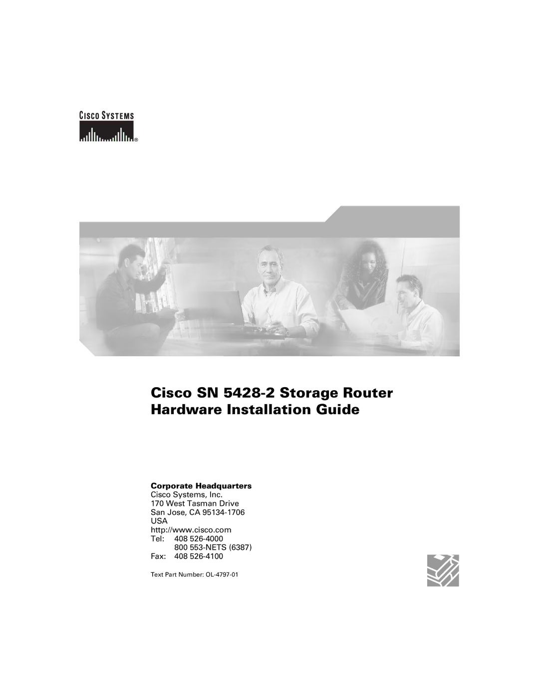 Cisco Systems manual Cisco SN 5428-2 Storage Router Hardware Installation Guide 