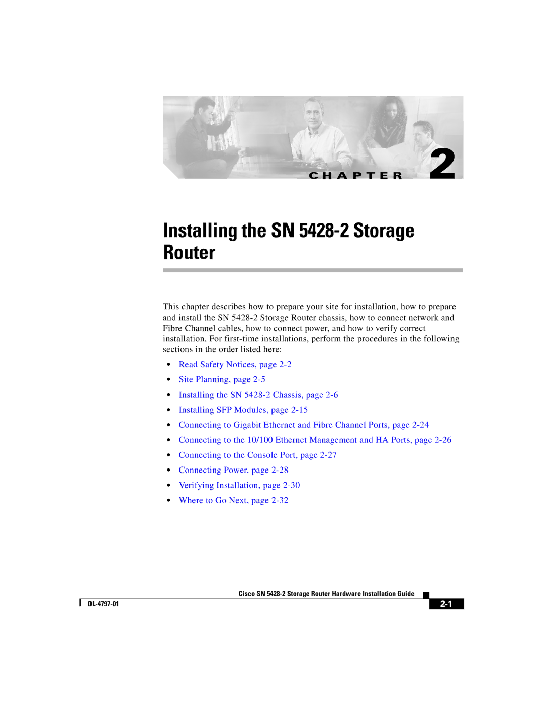 Cisco Systems manual Installing the SN 5428-2 Storage Router 