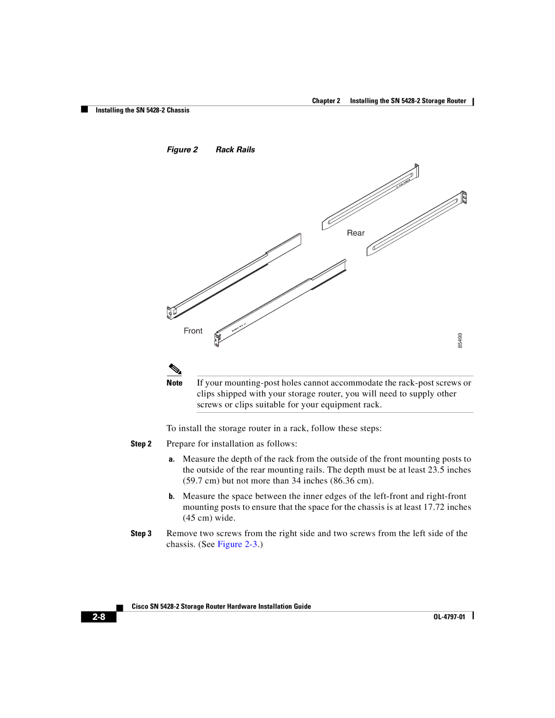 Cisco Systems SN 5428-2 manual Rear Front 