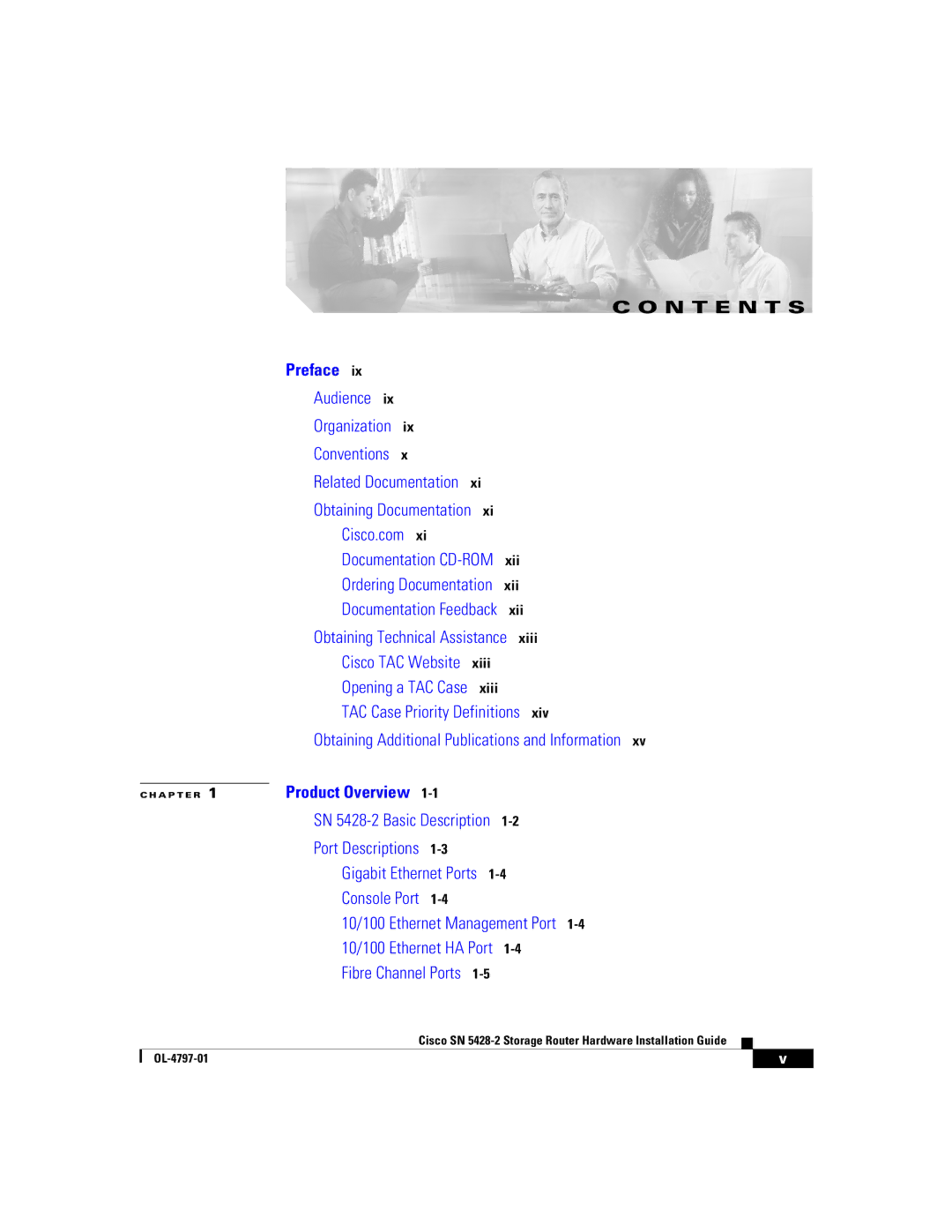 Cisco Systems SN 5428-2 manual N T E N T S 