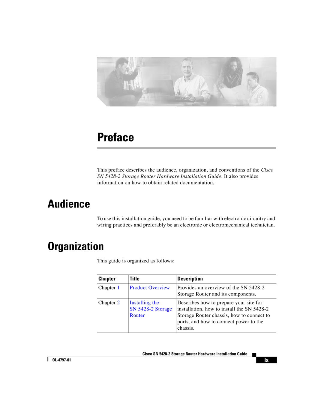 Cisco Systems SN 5428-2 manual Audience, Organization 