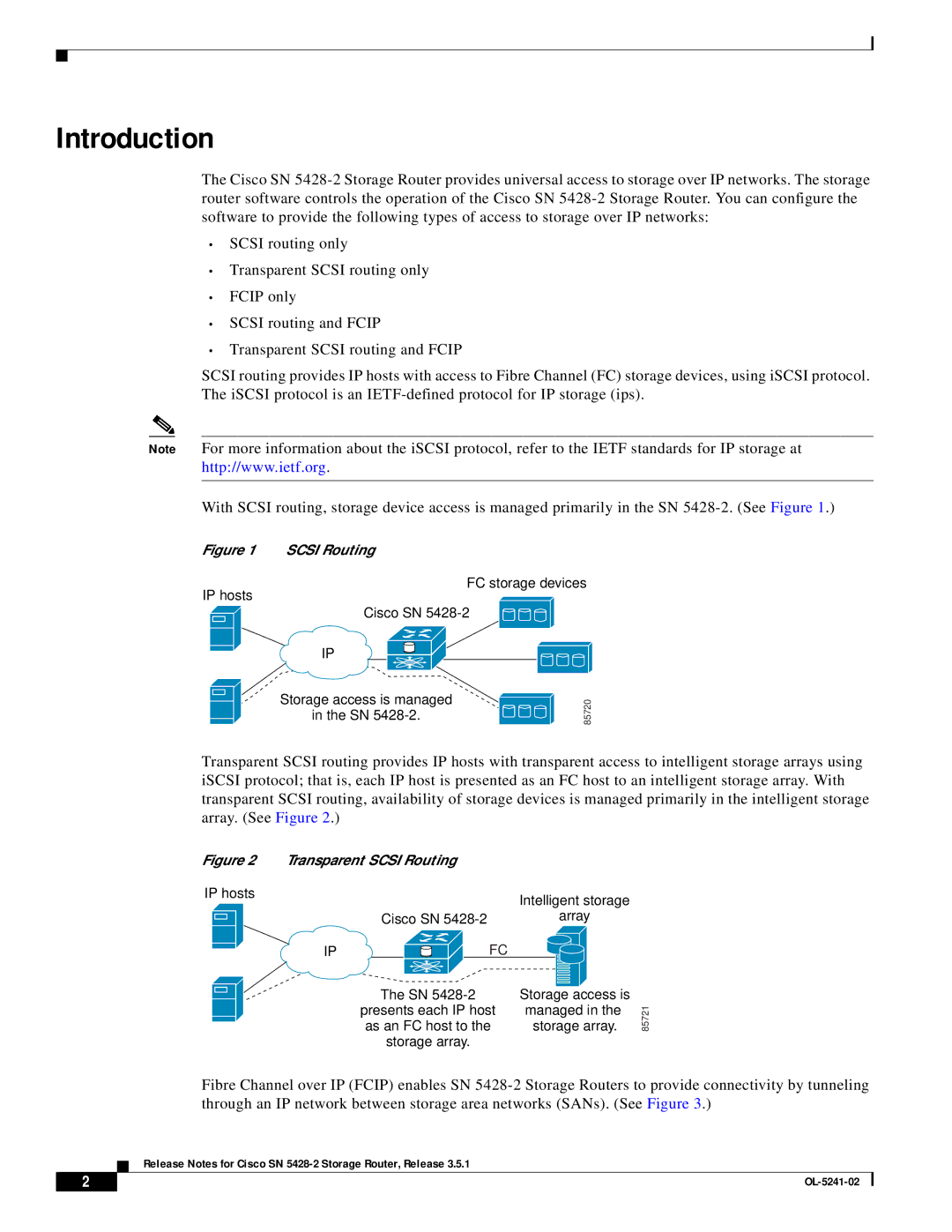 Cisco Systems SN 5428-2 manual Introduction, Transparent Scsi Routing 