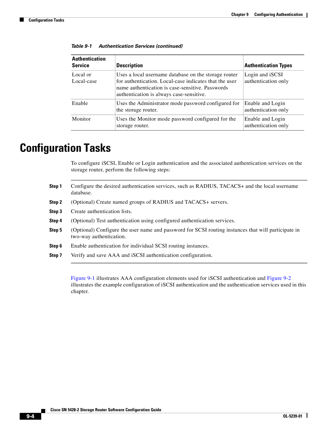 Cisco Systems SN 5428-2 manual Configuration Tasks 