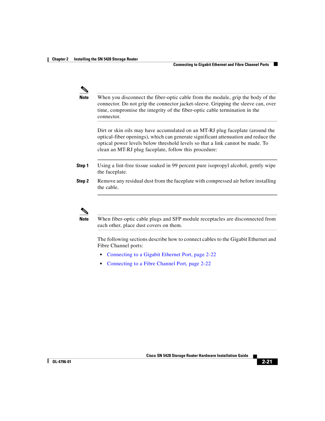 Cisco Systems SN 5428 manual OL-4796-01 