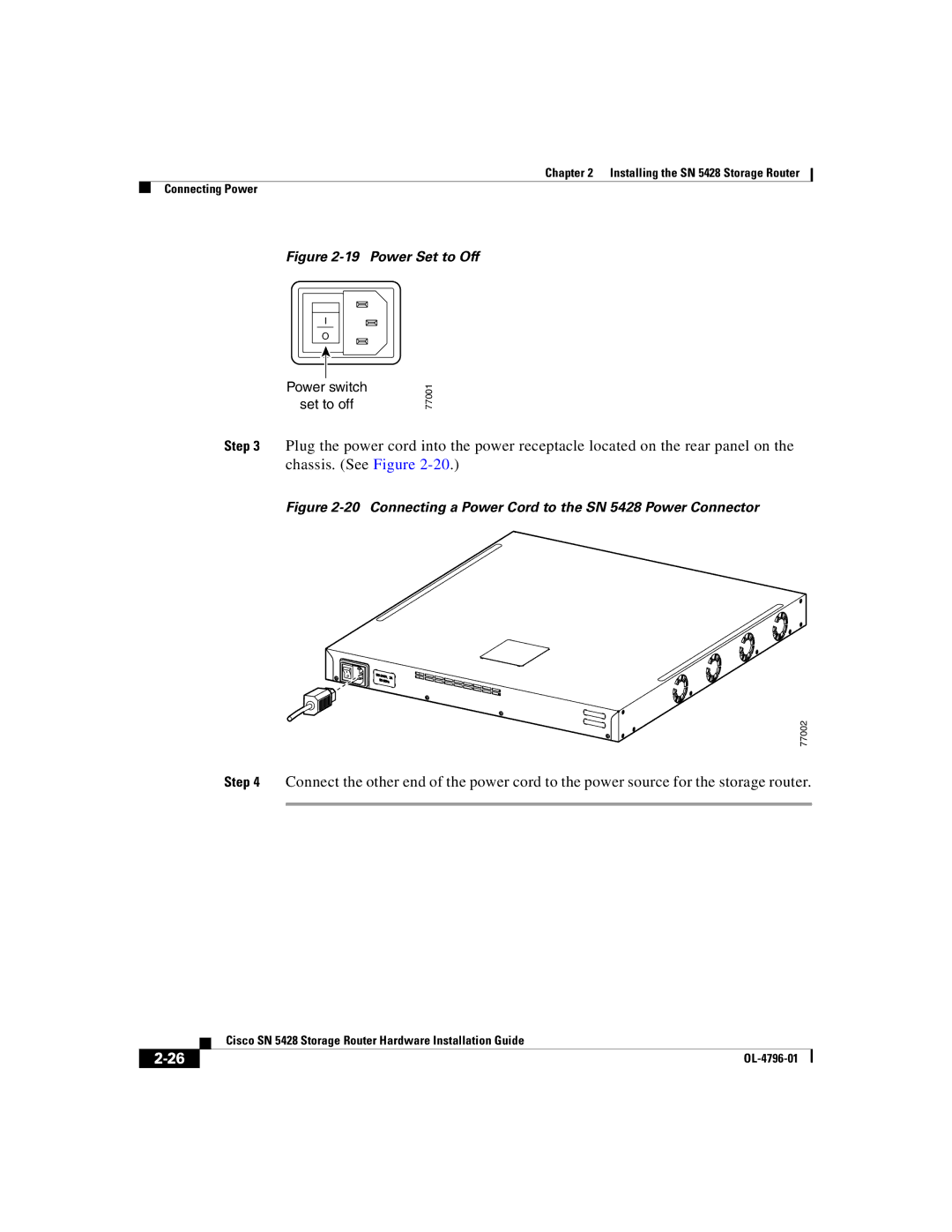 Cisco Systems SN 5428 manual Power Set to Off 