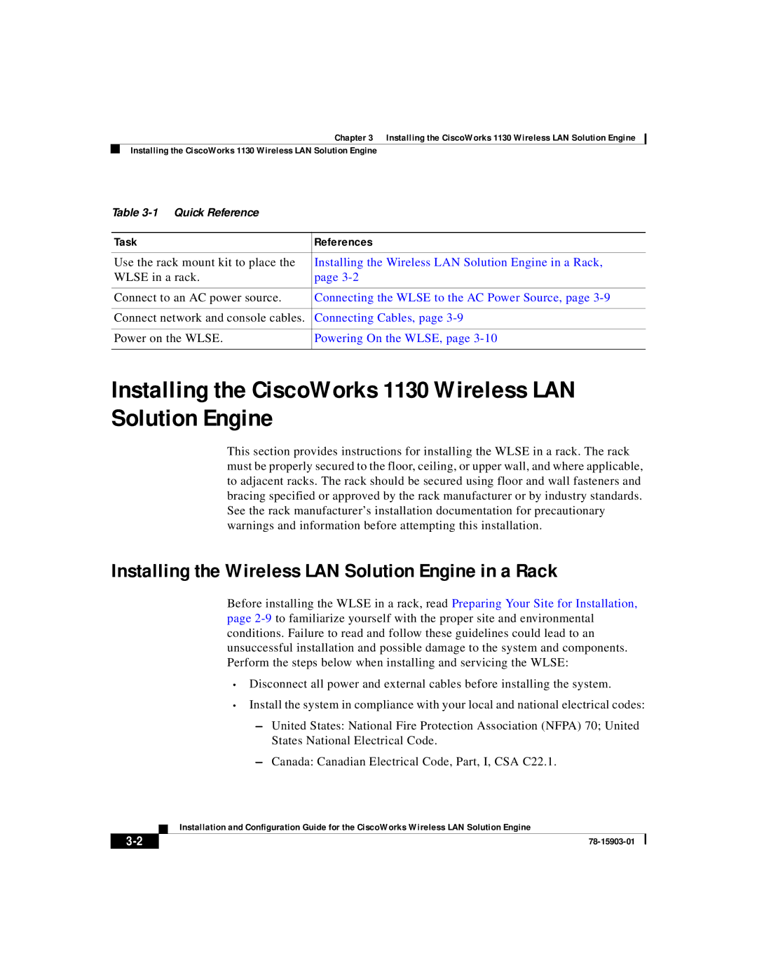 Cisco Systems SOFTWARE RELEASE 2.5 warranty Installing the CiscoWorks 1130 Wireless LAN Solution Engine 