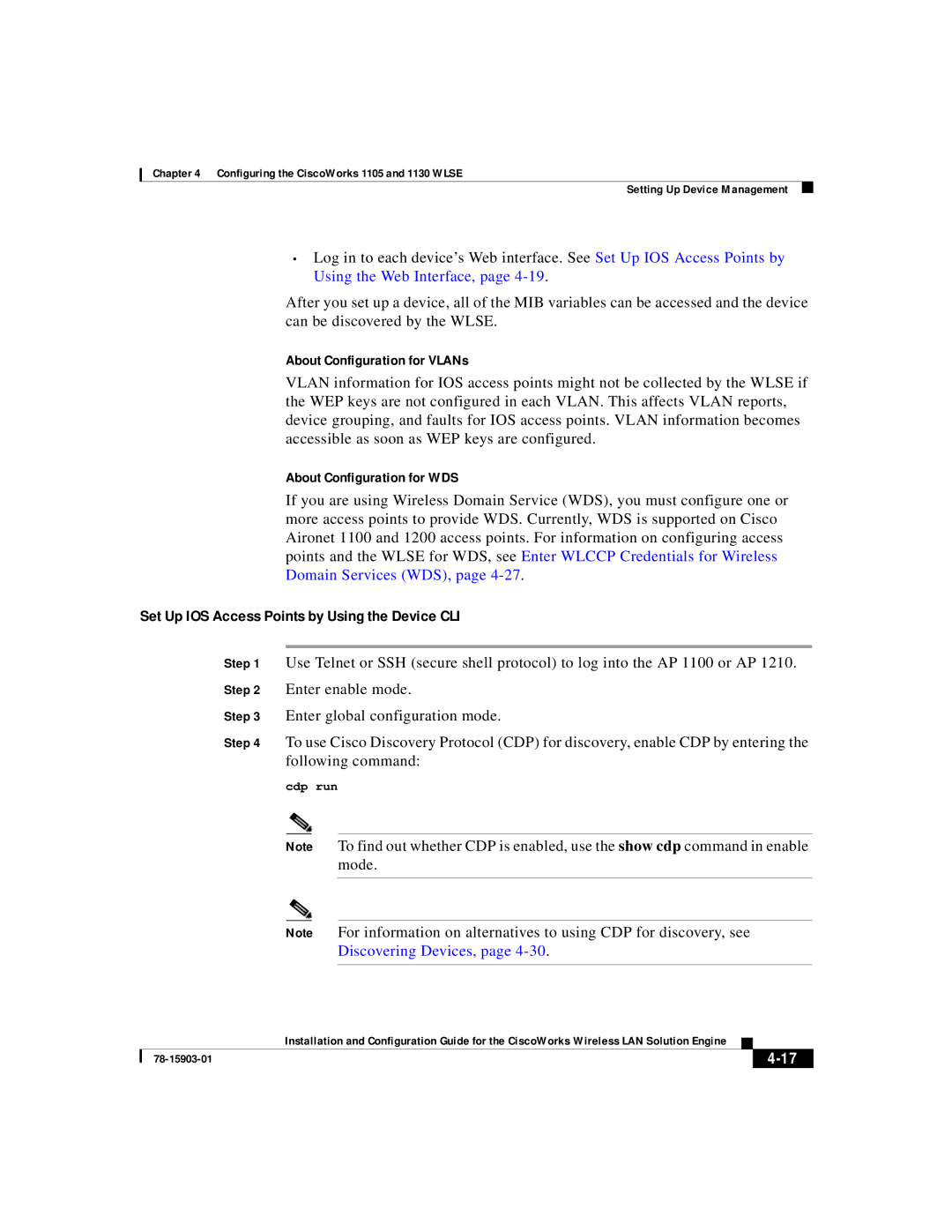 Cisco Systems SOFTWARE RELEASE 2.5 warranty About Configuration for VLANs, About Configuration for WDS 