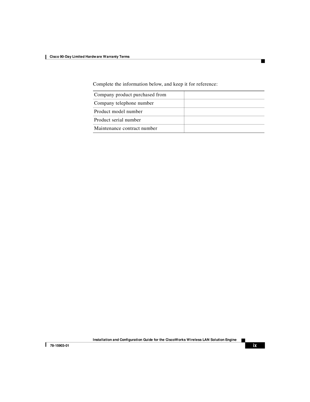 Cisco Systems SOFTWARE RELEASE 2.5 warranty Cisco 90-Day Limited Hardware Warranty Terms 