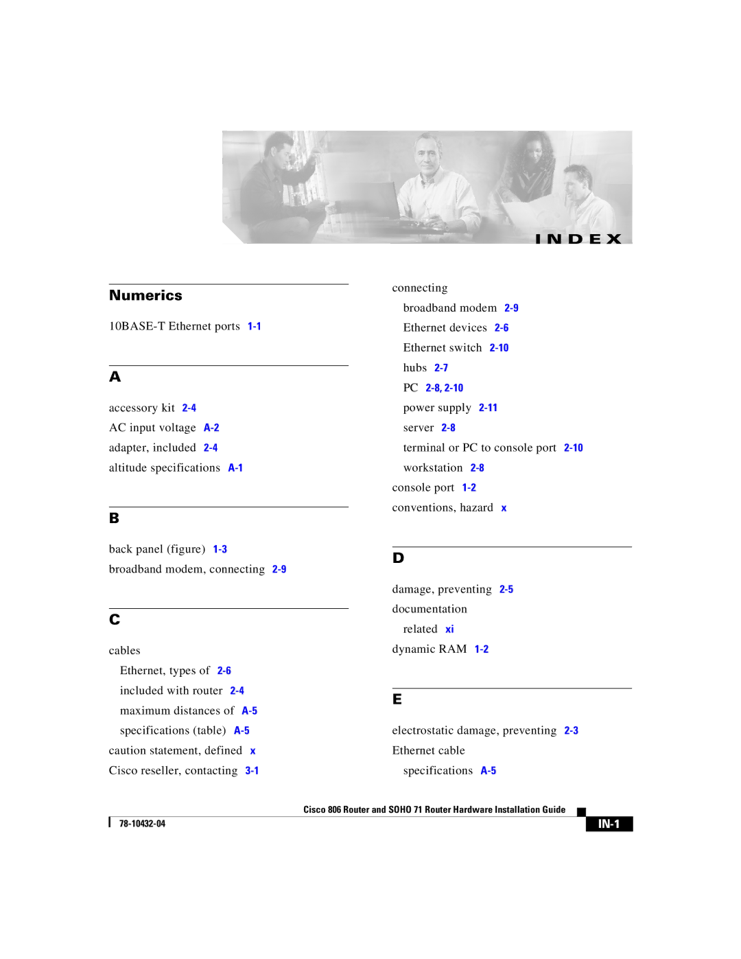 Cisco Systems SOHO 71 manual Numerics 