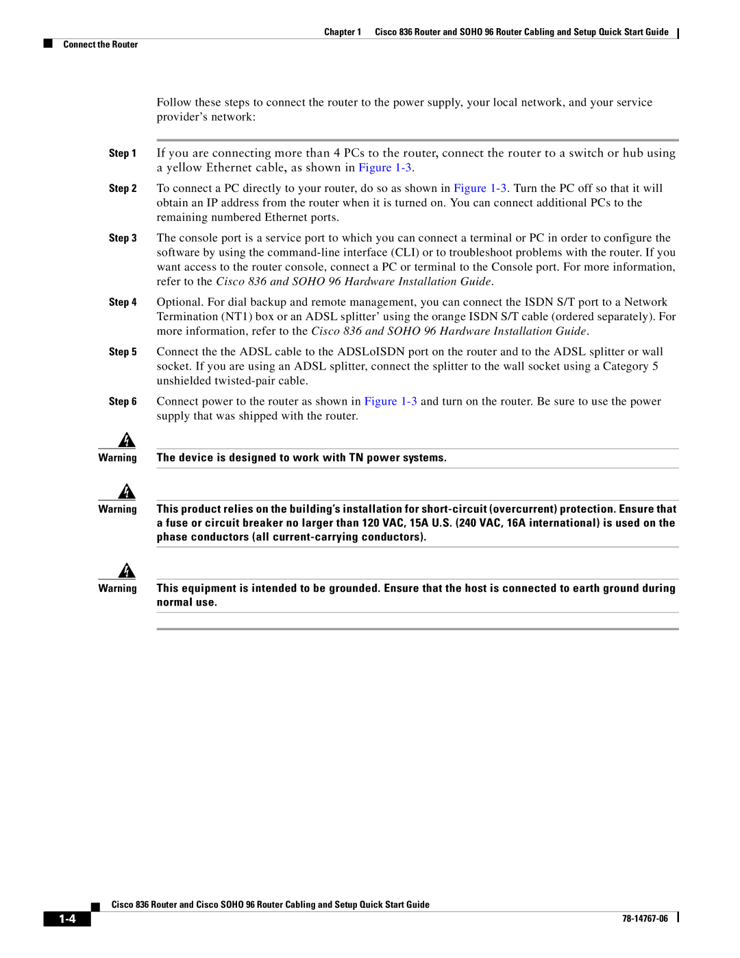 Cisco Systems SOHO 96 quick start 