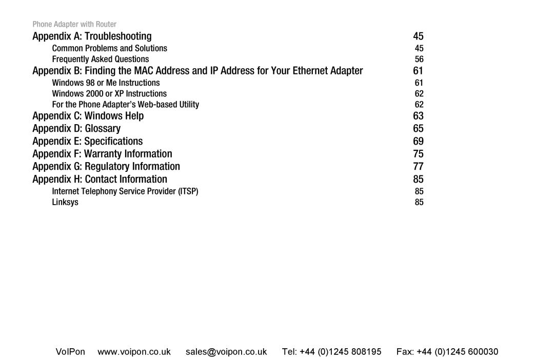 Cisco Systems SPA2102 manual Common Problems and Solutions Frequently Asked Questions 