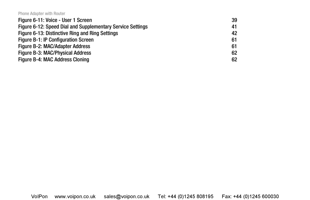 Cisco Systems SPA2102 manual Voice User 1 Screen 