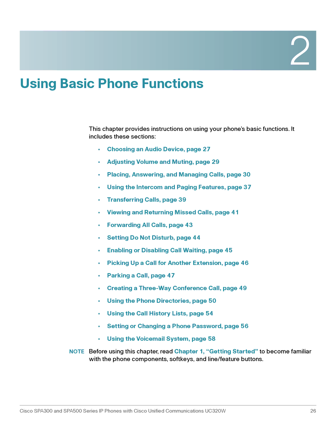 Cisco Systems SPA301, SPA303 manual Using Basic Phone Functions 