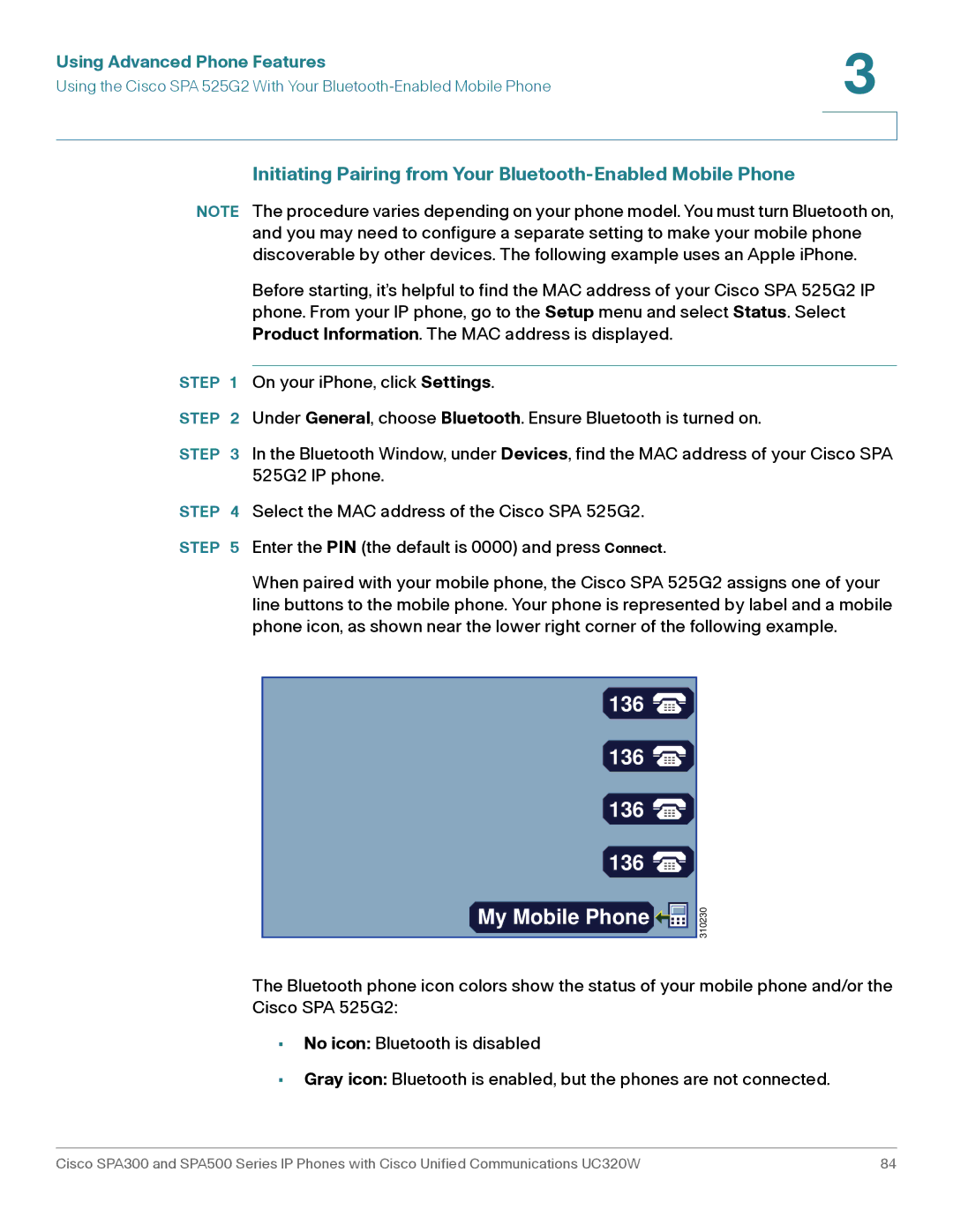 Cisco Systems SPA301, SPA303 manual 136 