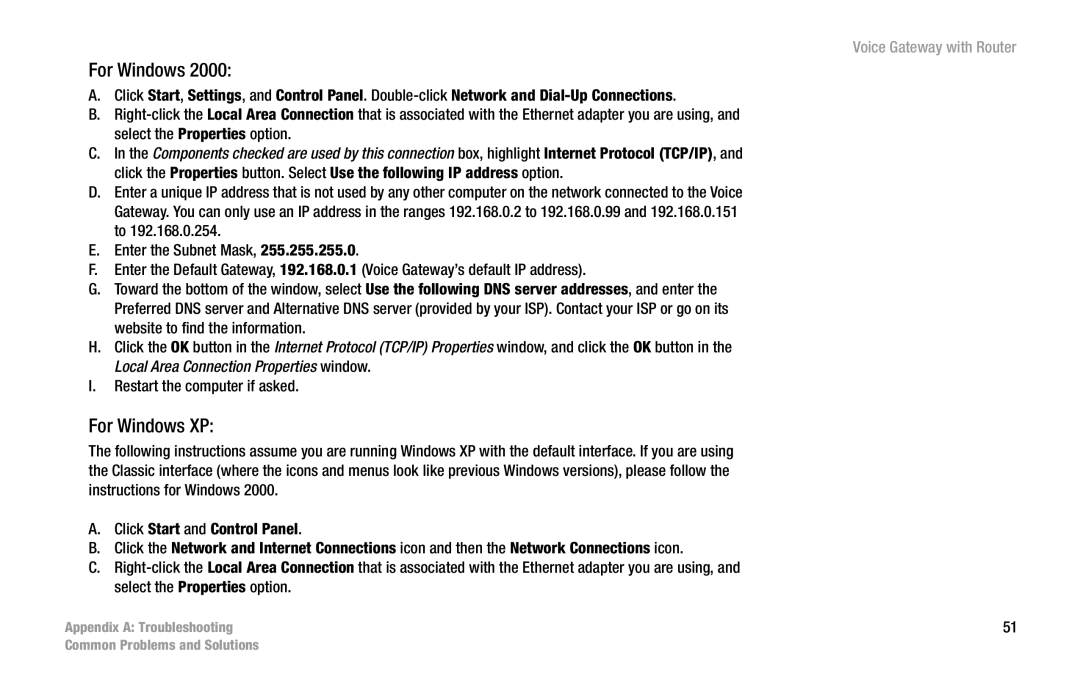 Cisco Systems SPA3102 manual For Windows XP 