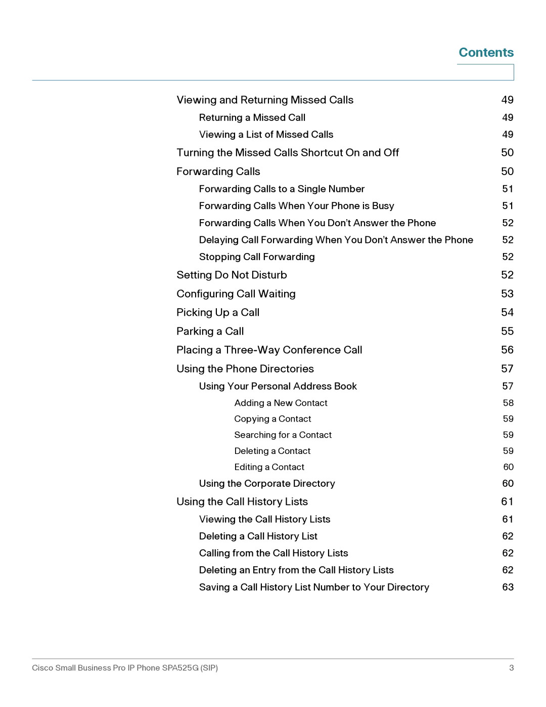 Cisco Systems SPA525G manual Viewing and Returning Missed Calls 