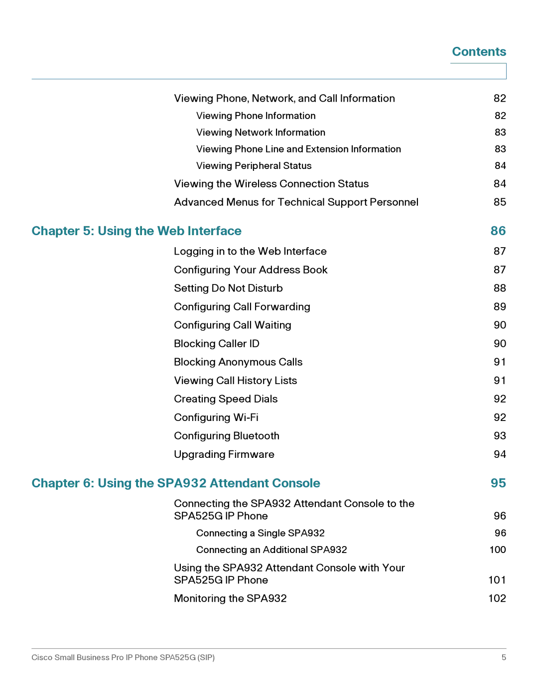 Cisco Systems SPA525G manual Using the Web Interface, Using the SPA932 Attendant Console 