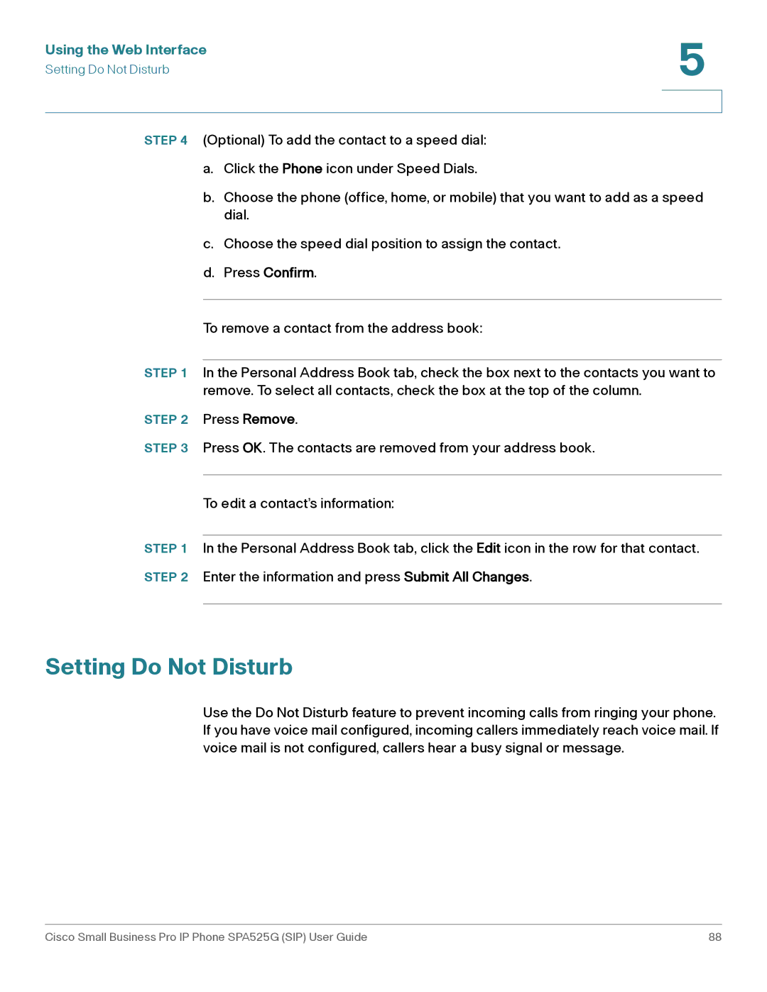 Cisco Systems SPA525G manual Press Remove 