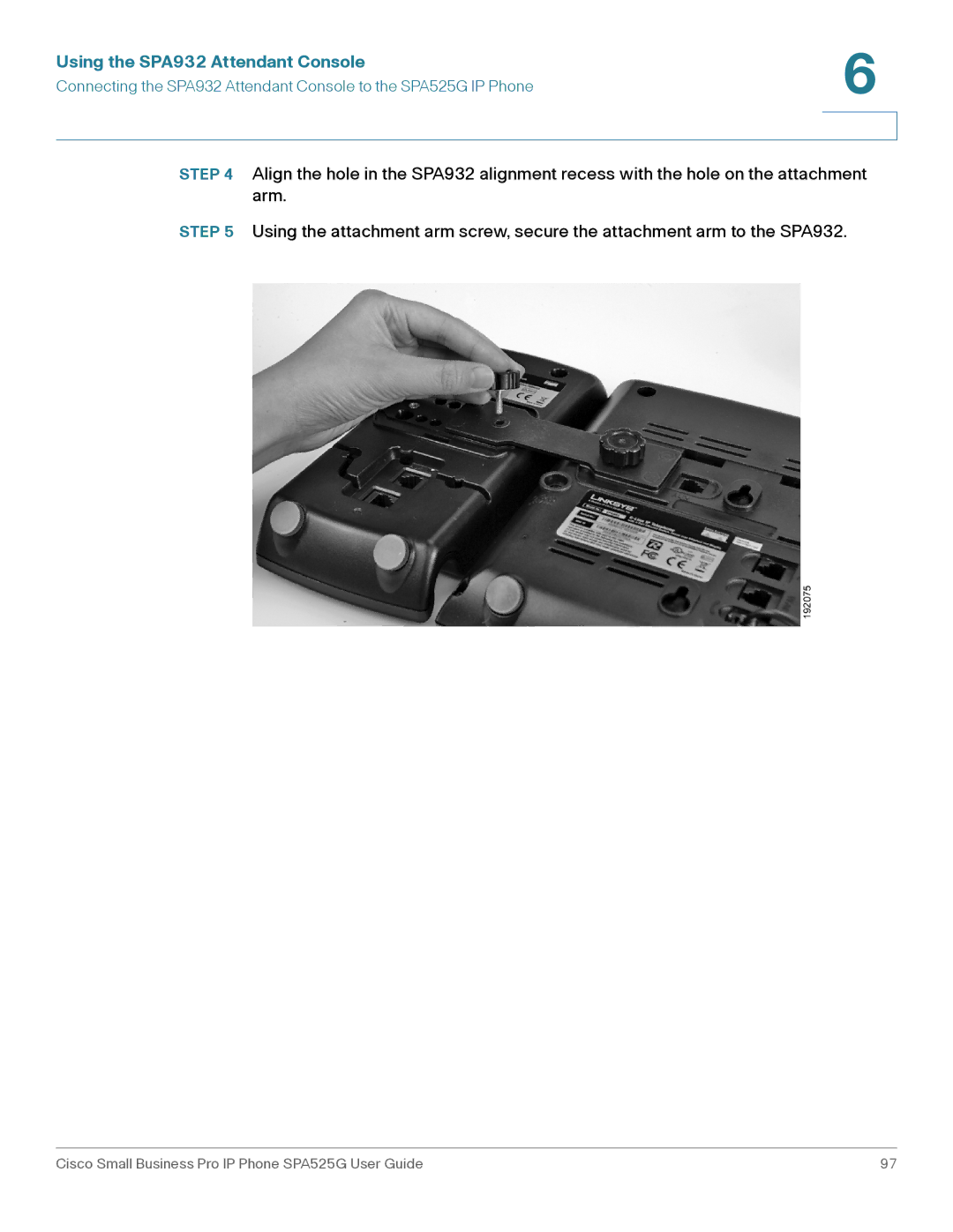 Cisco Systems SPA525G manual Using the SPA932 Attendant Console 