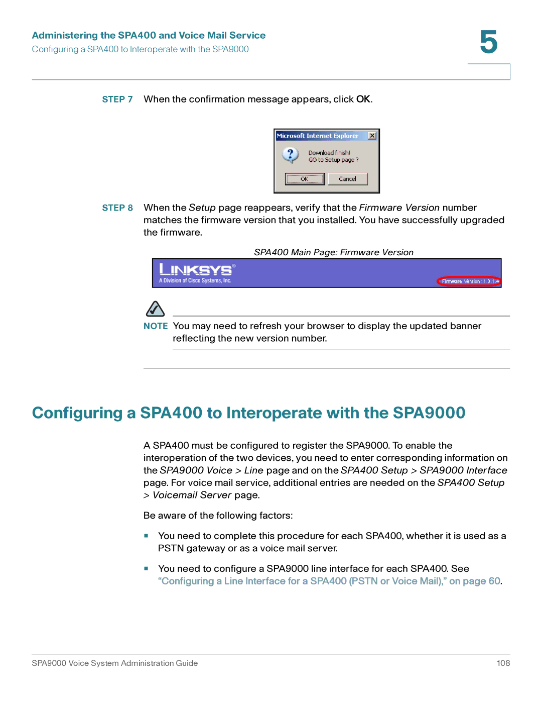 Cisco Systems manual Configuring a SPA400 to Interoperate with the SPA9000 