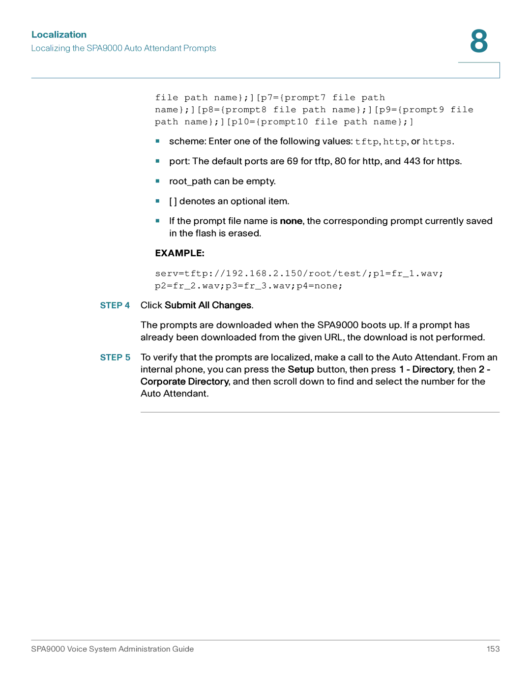 Cisco Systems manual SPA9000 Voice System Administration Guide 153 